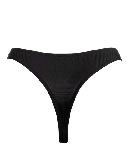 String homme avec anneaux noir élastique avec anneaux métalliques argentés de RIMBA à bas prix