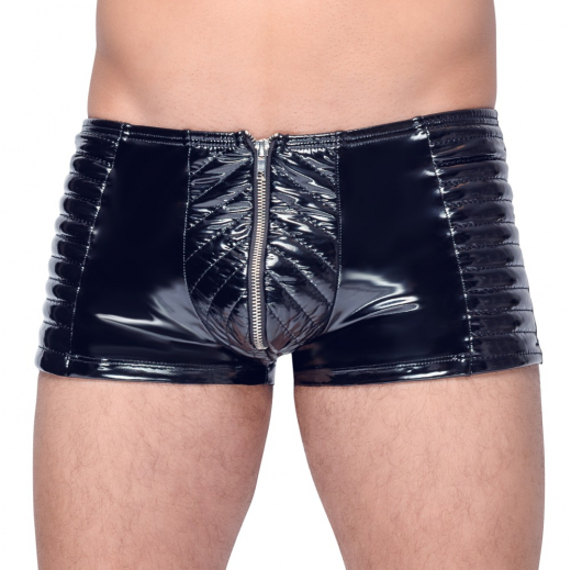 Mens Vinyl Shorts quilted Biker-Style