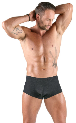 Herrenpants m. Silberglanz elastisch & anschmiegsam bis XXL im silberschimmernden Lurex-Look kaufen