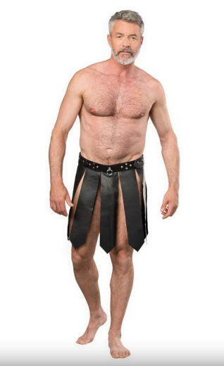 Herrenrock Leder m. Druckverschluss Gladiator