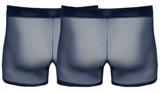 Herrenshorts transparent Strumpfqualität 2-Stück Pack blau weiche elastische Pants von SVENJOYMENT UNDERWEAR kaufen