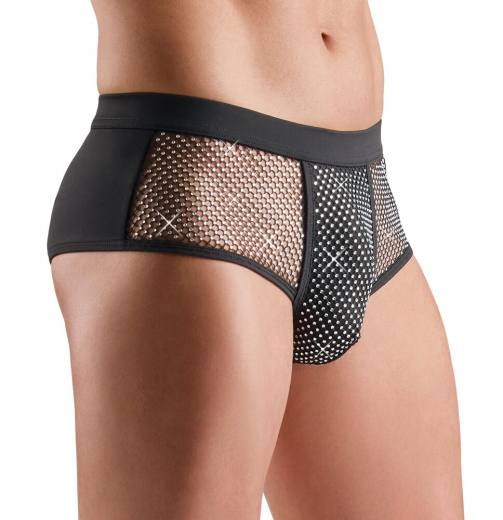 Mens Briefs w. Fishnet & Rhinestones elastic with covered Rubber-Wasitband sparkling by SVENJOYMENT buy cheap