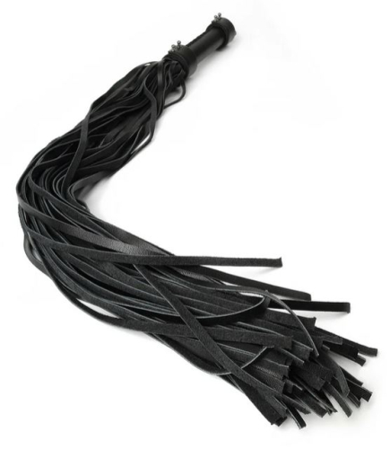 Hidden Desire Lederpeitsche Flogger 75cm mit glatten gerade geschnittenen Lederstriemen & nickelfreier Metallöse kaufen