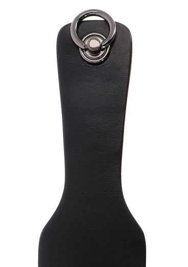 Hidden Desire Masters Spanking Paddle Leder 275g schweres BdSM Schlagpaddel dick & stabil m. Metallring kaufen