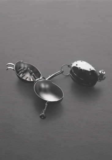 Hodenpresse Hodenstrecker m. Dornen Evil Shells CBT Crusher