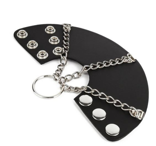 Hodenstrecker Fallschirm Kunstleder 2-fach verstellbar per Druckknöpfe m. Ring f. Gewichte von MR STEEL günstig kaufen