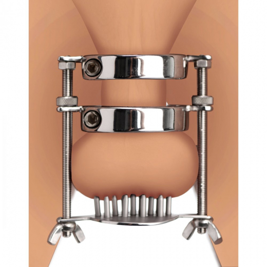 Écarteur de testicules avec presse à testicules & épines Acier inoxydable