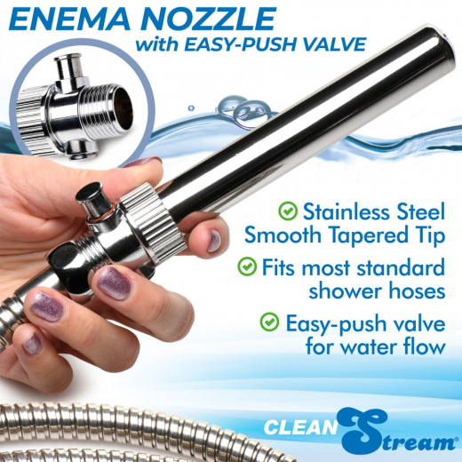 Douche intime avec valve darrêt en acier inoxydable