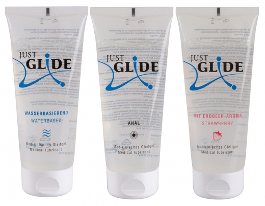 Just Glide Lubricants-Set water-based 3x 200ml