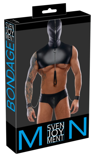 Kapuzen-Top Riostring Handfesseln & Leine Mattlook elastisches Fetisch-Set von SVENJOYMENT BONDAGE günstig