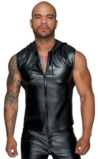 Hoodie w. 2-Way Zipper Wetlook