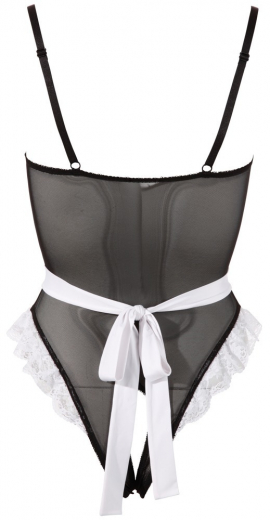 Kellnerin Strapsbody Kostümset m. Schürze