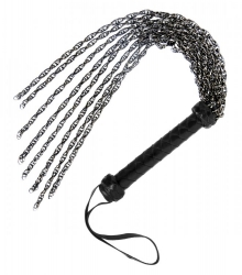 Chain Flogger w. braided Leather Handle