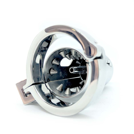Chastity Penis-Cage w. Thorns & Dilator Stainless Steel