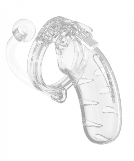 Keuschheitskäfig m. Analplug Mancage-11 transparent