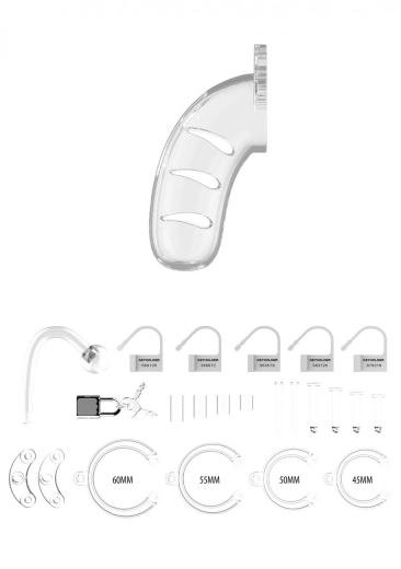 Keuschheitskäfig m. Analplug Mancage-11 transparent