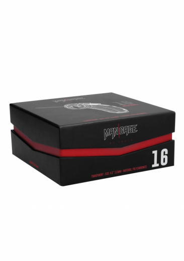 Chastity Cage w. Urethral Insert Mancage-16 transparent