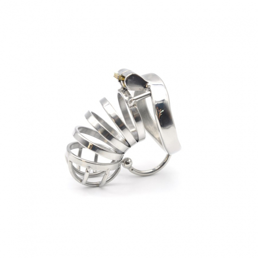 Keuschheitskäfig m. Hodenbügel & integriertem Schloss 40mm