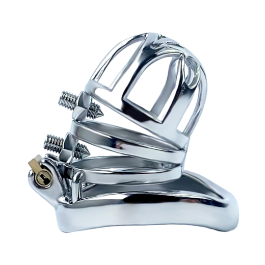 Keuschheitskäfig m. integriertem Schloss Double Pik 45mm