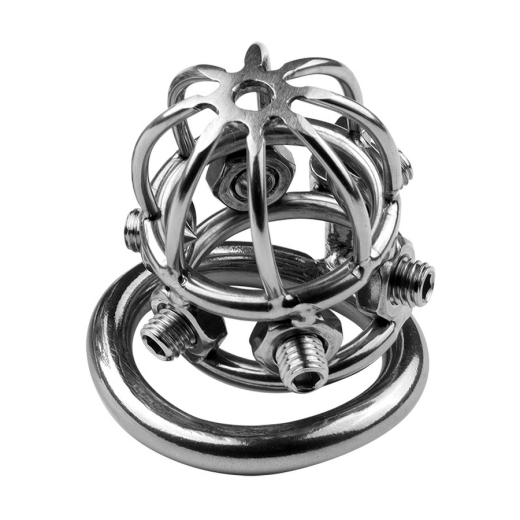 Cage de chasteté avec épines Spike Cock 45mm avec 6 épines pointues vissables Cage à pénis BdSM à vendre