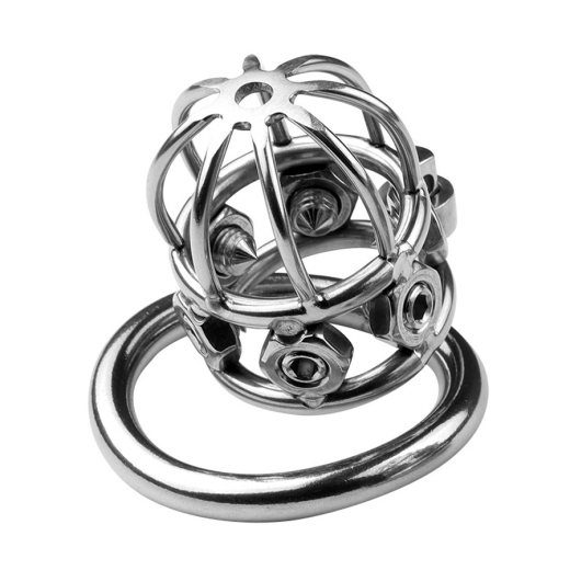 Cage de chasteté avec épines Spike Cock 45mm avec 6 épines pointues vissables @Fetischladen CH