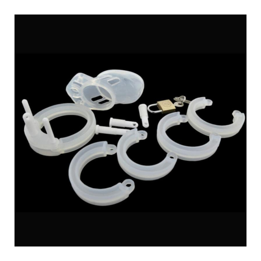 Keuschheitskäfig Silikon CockLock CB-6000 weiss mit flexibler & weicher Silikon-Penisröhre mit Öffnung zum urinieren kaufen