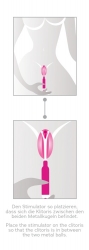 Klitoris-Stimulator m. 7 Vibrationsmodi Doppel-Spitze