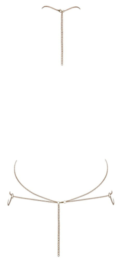 Körperkette m. Hologramm-Pailletten glamuröser Körperschmuck per Karabiner einstellbar von COTTELLI günstig kaufen