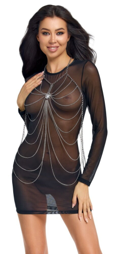 Körperkette m. Schmuckstein mit verschiedenen Schmuckketten im Nacken mit Karabinerverschluss günstig kaufen