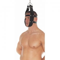 Kopf Aufhänge-Fessel m. Schnallen Leder