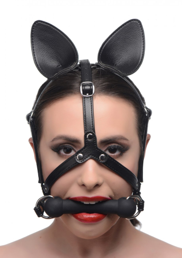 Kopfharness m. Beissstange Dark Horse Kunstleder
