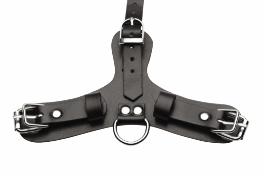 Head Harness Dog-Hood w. breathable Ball Gag PU-Leather