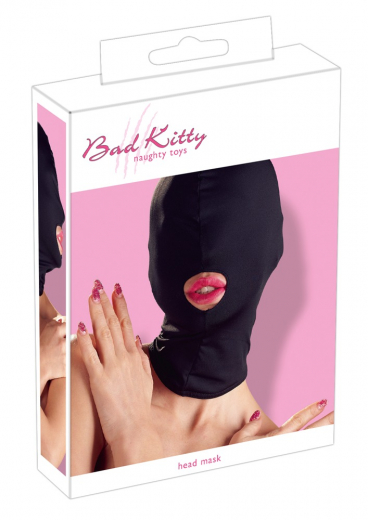 Head Hood elastic w. Mouth Opening Bad Kitty