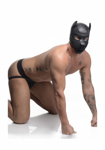 Kopfhaube Hund Neopren Puppy Hood schwarz