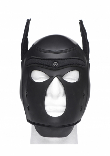 Kopfhaube Hund Neopren Puppy Hood schwarz