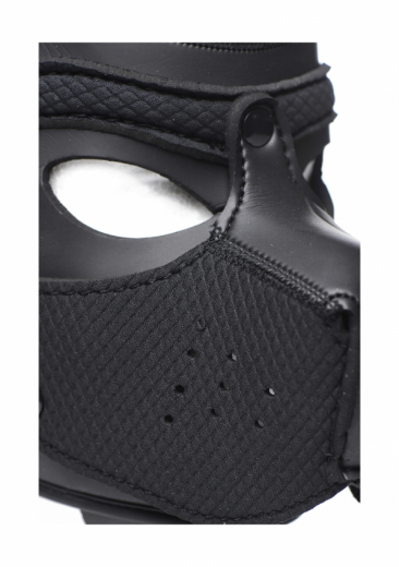 Kopfhaube Hund Neopren Puppy Hood schwarz