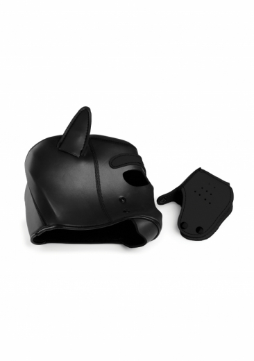 Kopfhaube Hund Neopren Puppy Hood schwarz