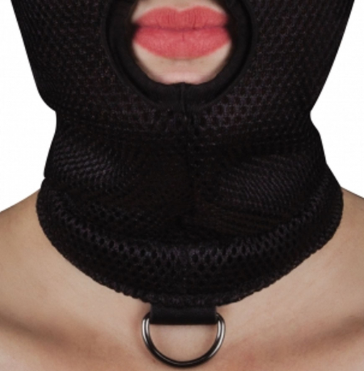 Hood w. Mouth Opening & D-Ring Extreme Mesh One Hole