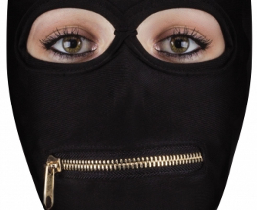 Kopfhaube m. Mundreissverschluss & Augenöffnungen hochelastisch