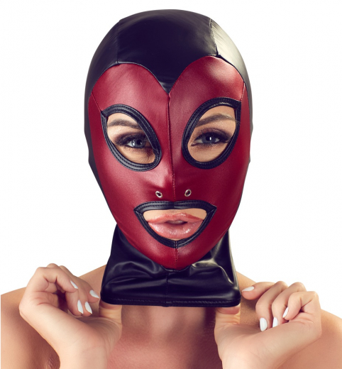 Head Mask w. Openings stretchable two-tone matt gloss