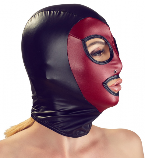 Head Mask w. Openings stretchable two-tone matt gloss