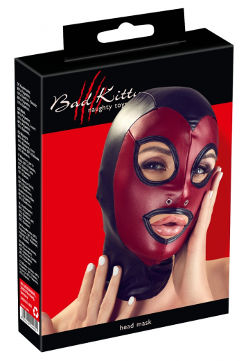 Head Mask w. Openings stretchable two-tone matt gloss