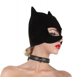 Kopfmaske Katzenhaube Kunstleder