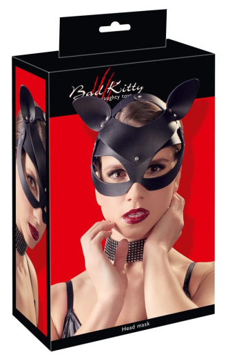 Masque de tête avec oreilles Catwoman similicuir de BAD KITTY NAUGHTY TOYS à bas prix