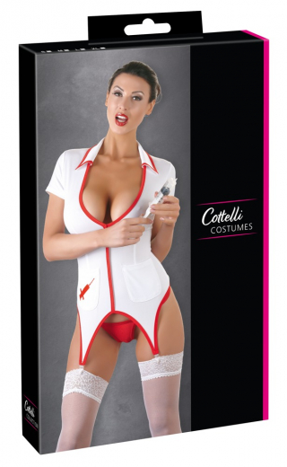 Nurse Suspender Shirt & Thong Costume-Set