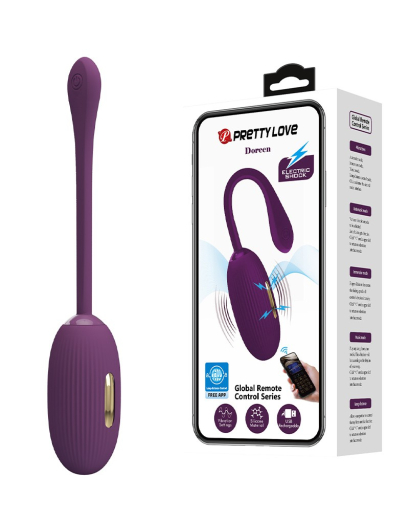 Kugelvibrator m. E-Stim & App Doreen Silikon 12 Vibrationsmodi 3 E-Stim Modi aufladbar von PRETTY LOVE kaufen