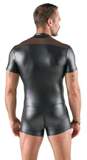 Kurzoverall m. transparenten Einsätzen Mattlook für Herren durchgehender Reissverschlusd von SVENJOYMENT kaufen