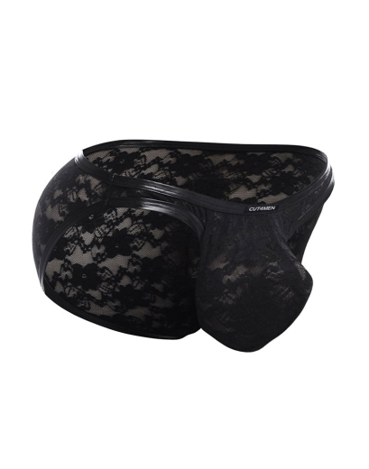 L4CE by C4M Bikini Bulge black Lace Briefs for Men elastic & soft Material with black Edges by CUT4MEN buy cheap