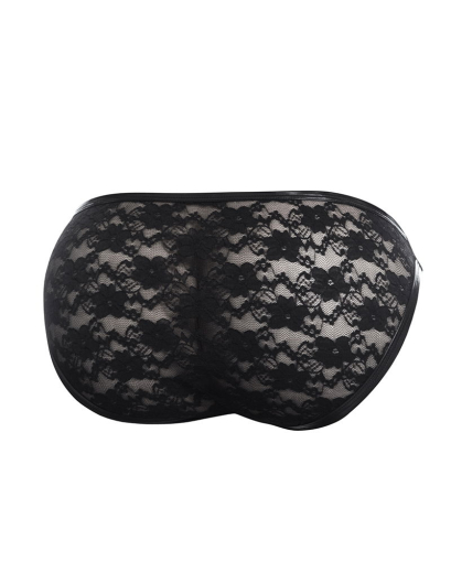 L4CE by C4M Bikini Bulge black transparent Lace Briefs elastic & soft Material with black Edges by CUT4MEN buy cheap