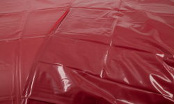 PVC Bed Sheet dark red 200x230cm protects your Mattress @Oil-Massages Lubricants Chocolate Cream buy